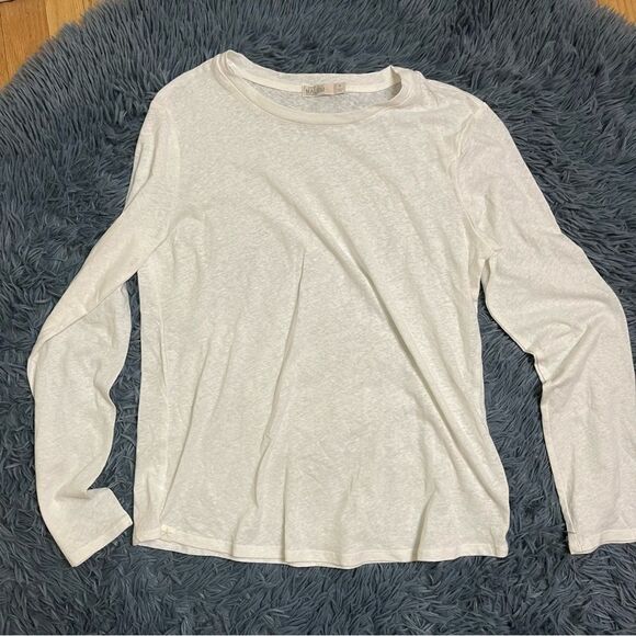 Barefoot Dreams Malibu Collection Linen/Cotton Long Sleeve Tee - Picture 2 of 6